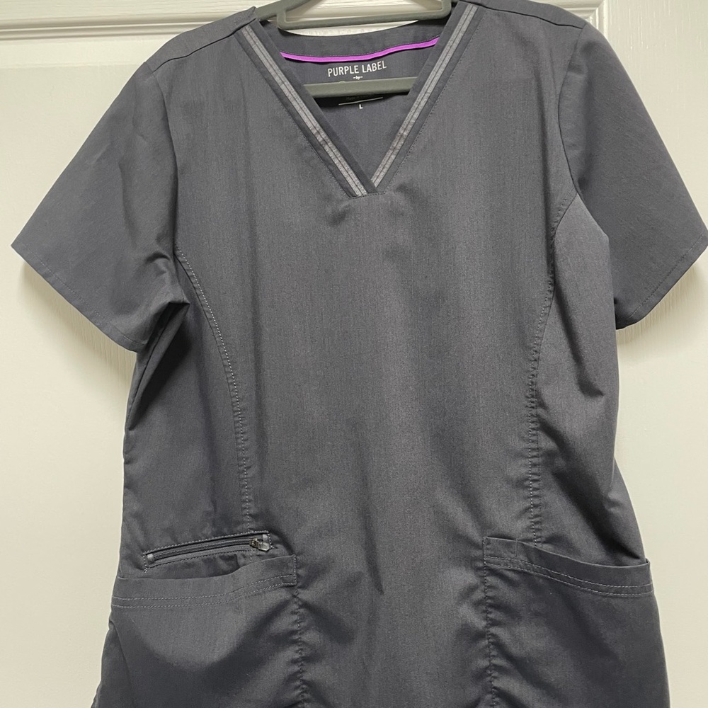Healing hands purple label scrub top
